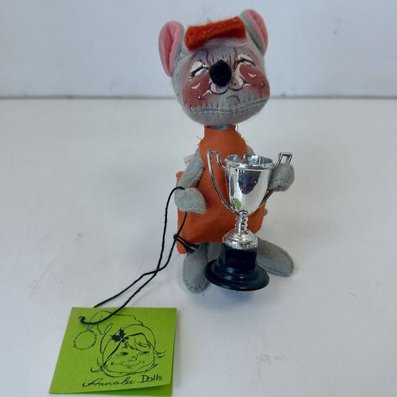 Annalee Doll Mobilitee 6" Trophy Mouse Orange 1971 Vintage - Picture 1 of 9